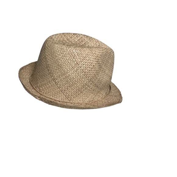 Vintage 100% Raffia Natural Straw Fedora Hat | Handmade in Madagascar - Picture 4 of 9